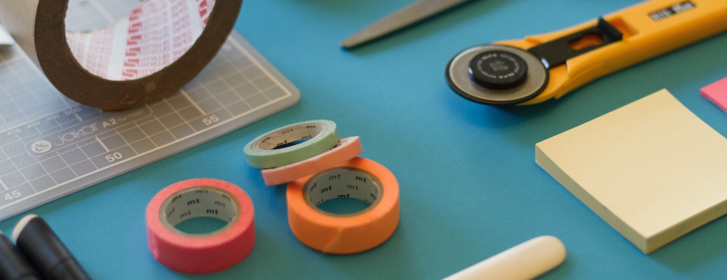 Set of tools on a desk