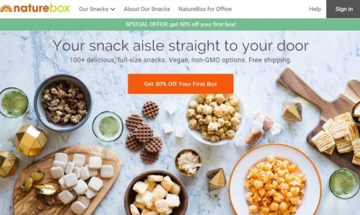 NatureBox home page