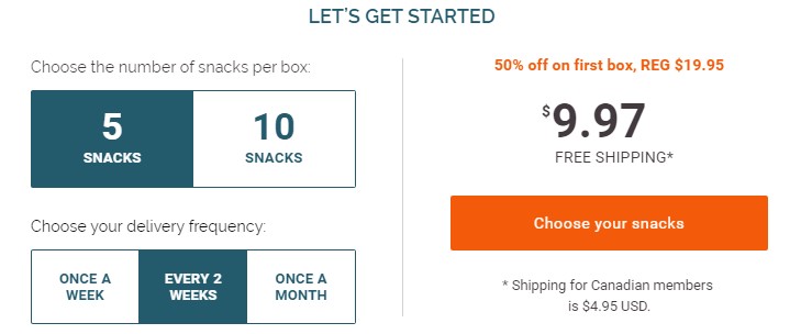 Ordering instructions on NatureBox