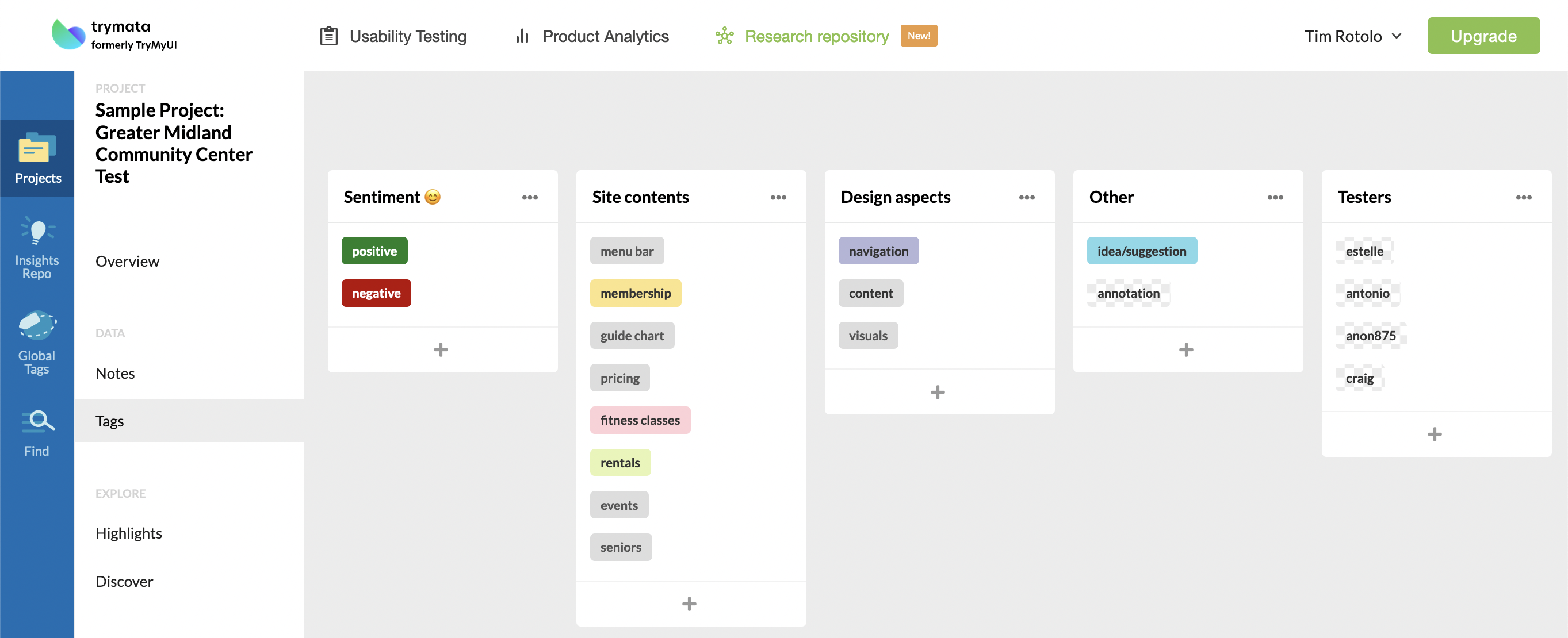 Create and group your own tags to identify all sorts of topics and interrelations in your data